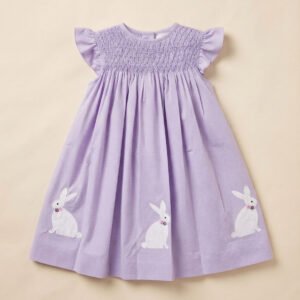 Lavender Smocked Easter Bunny (PS-B361)