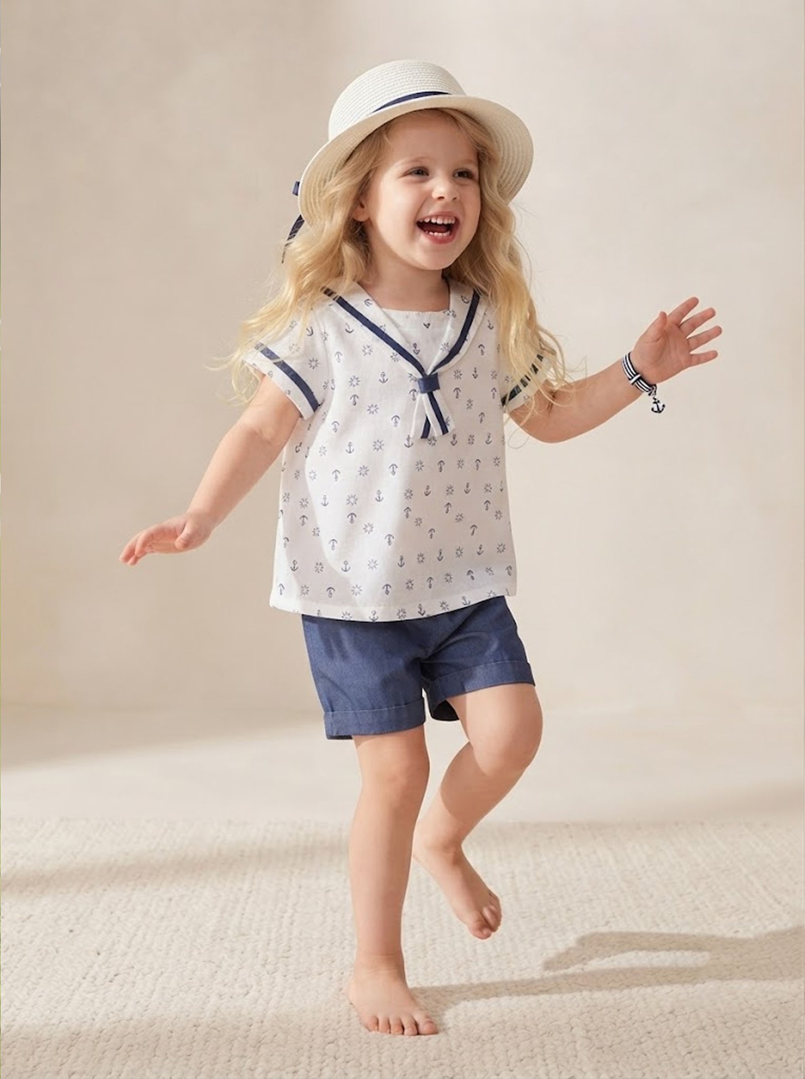 White Anchor Top & Short Pant (PC-NP 304) - Image 2