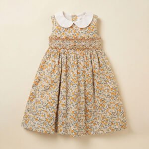 Peach Smocked Dress ( PS- NP 154)