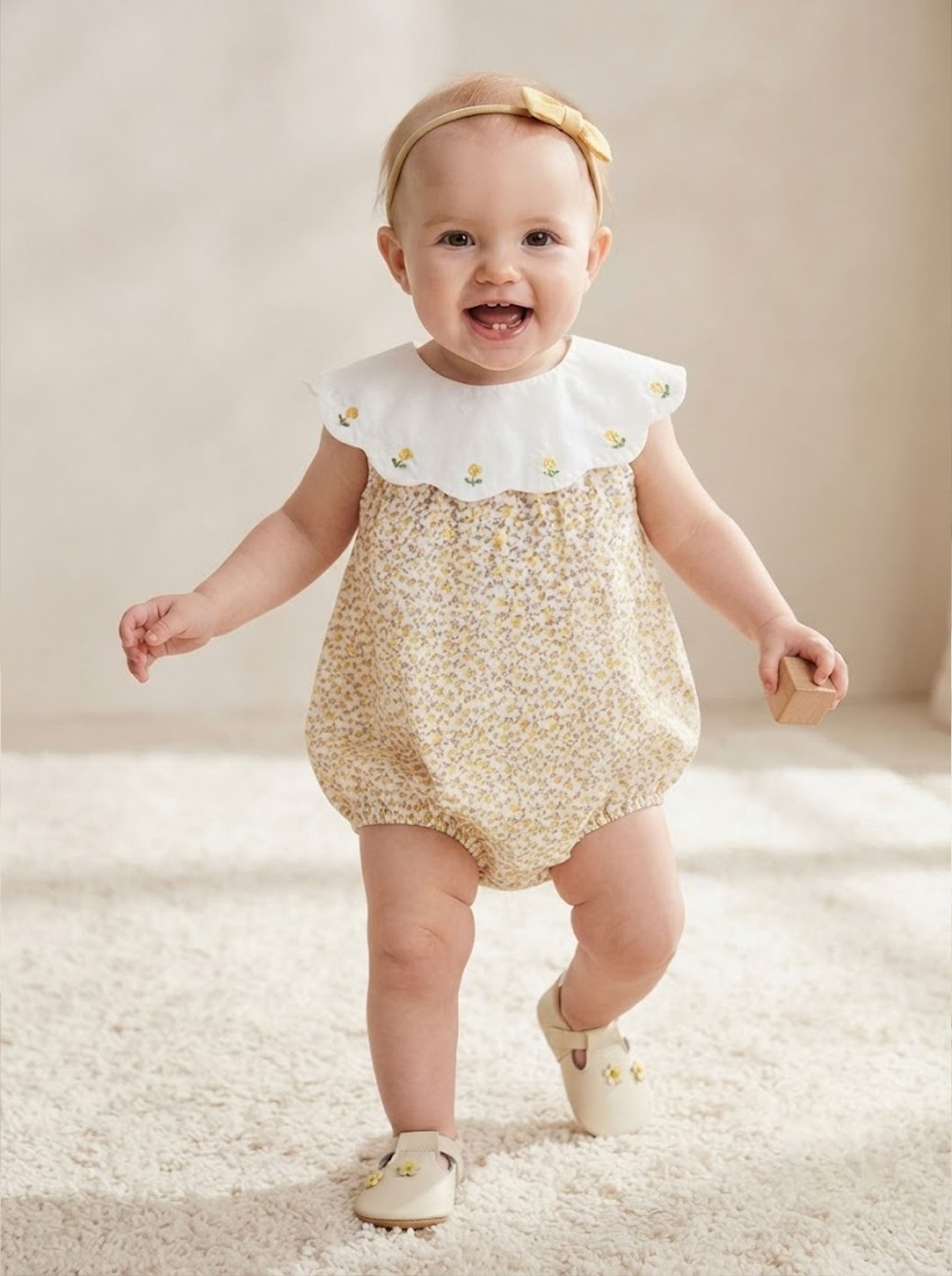 White & Yellow Flower Dress (PC-NP337) - Image 2