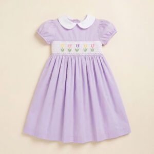 Tulip Smocked Lavender Dress (FK-TM1062)