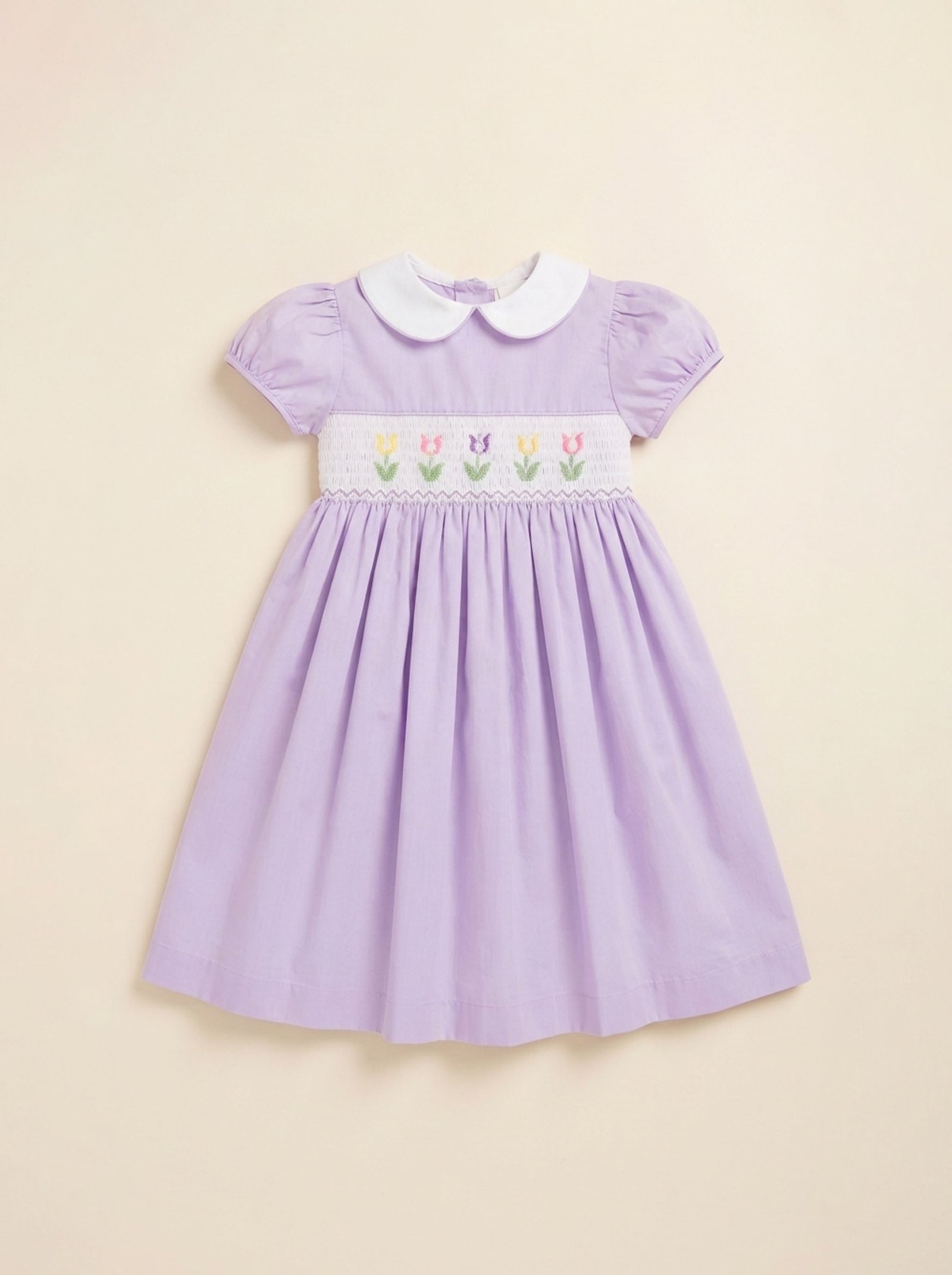 Tulip Smocked Lavender Dress (FK-TM1062)