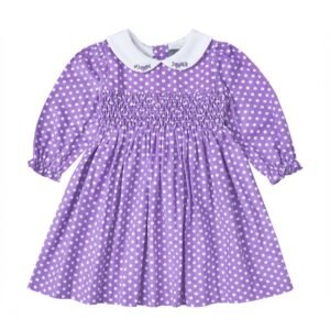 Lavender Polka Dots Dress (PS-B 335)