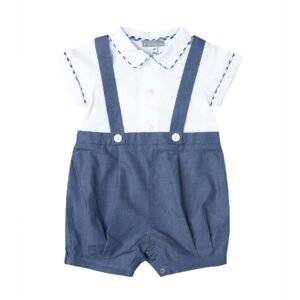 Navy Blue Suspender Romper (PC-NP277)