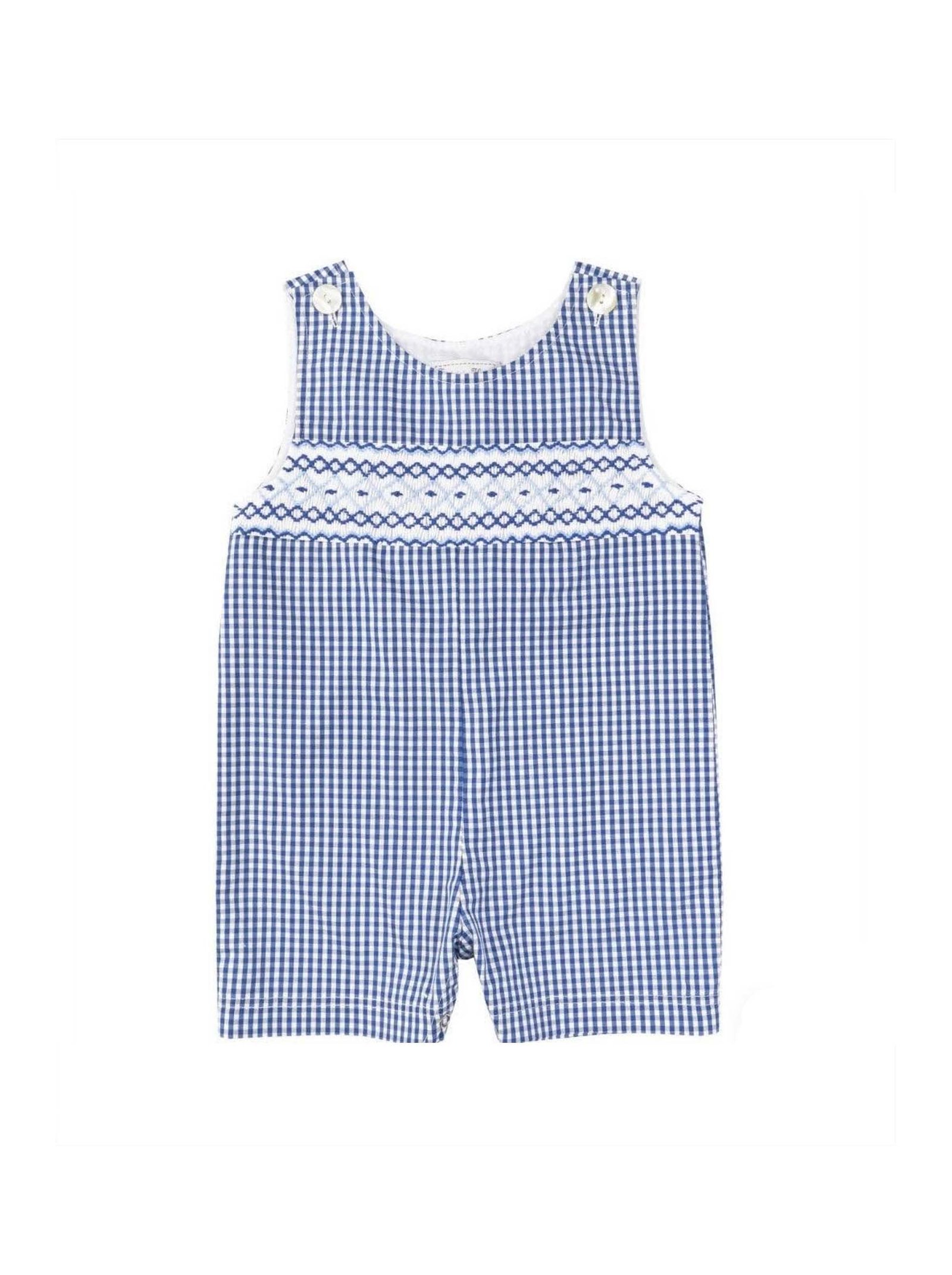 Navy Gingham Smocked ( FK- TM 1100)