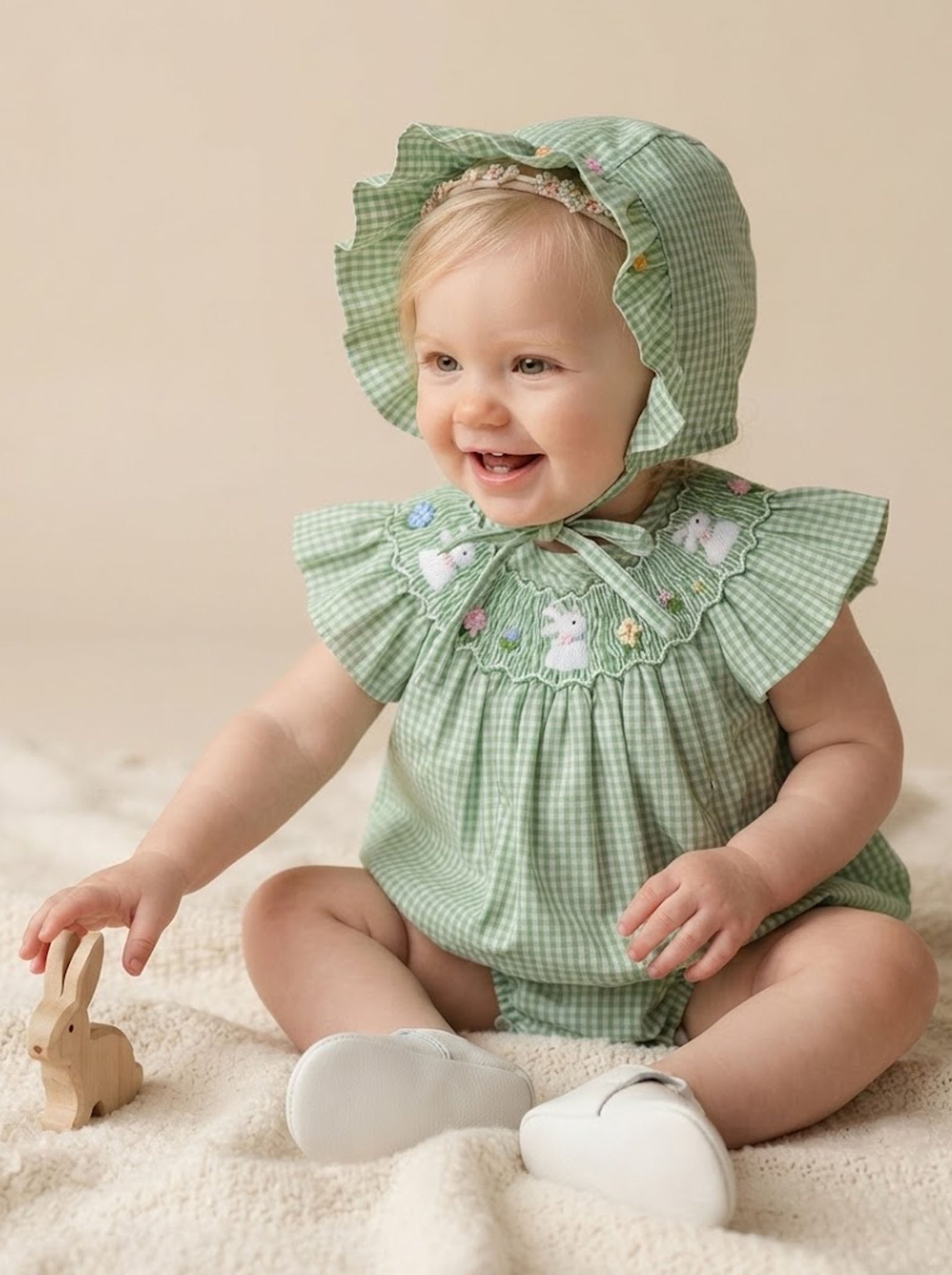 Pink Smocked Heart Dress ( FK - TM 1071) - Image 2