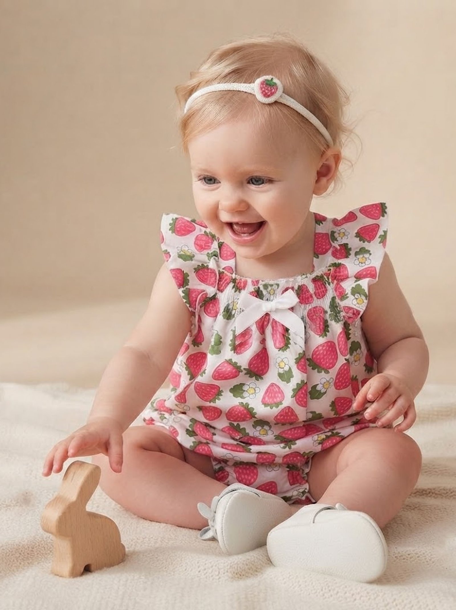 Strawberry Print Bubble Dress (FB-B071) - Image 2
