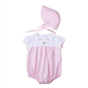 Pink Embroidered Bubble & Hat (FB-TM 122)