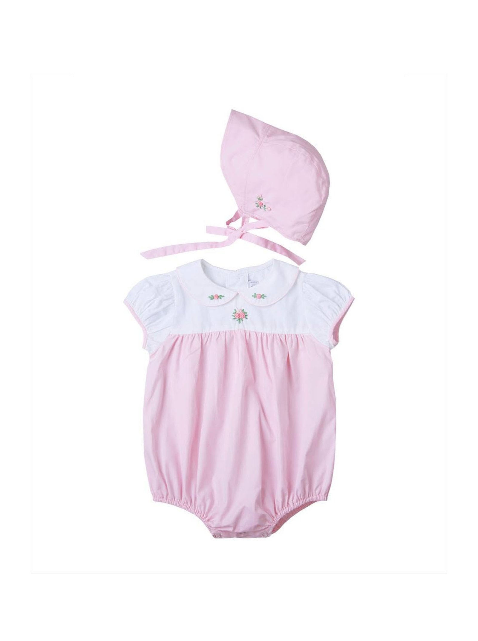 Pink Embroidered Bubble & Hat (FB-TM 122)