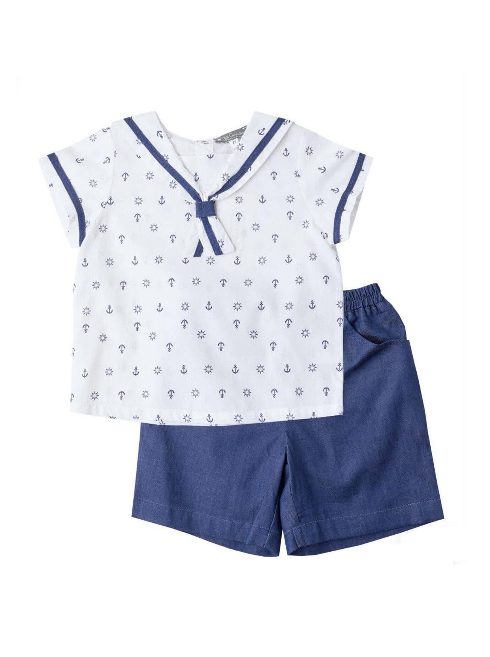 White Anchor Top & Short Pant (PC-NP 304)