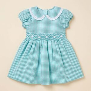 Turquoise & White Peter Pan Collar Dress ( PC-NP 278)