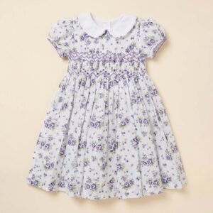 Lavender & White Peter Pan Collar Dress ( FK-TM 1102 )