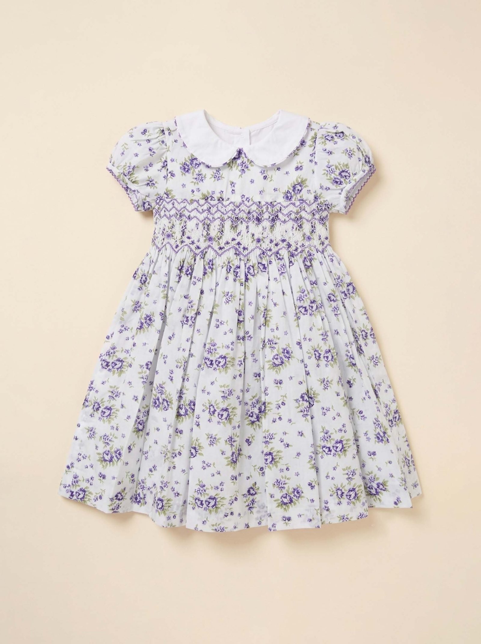 Lavender & White Peter Pan Collar Dress ( FK-TM 1102 )