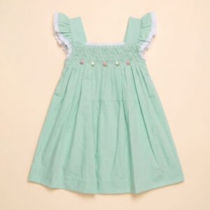 Mint Green Smocked Dress (PC-B 075)