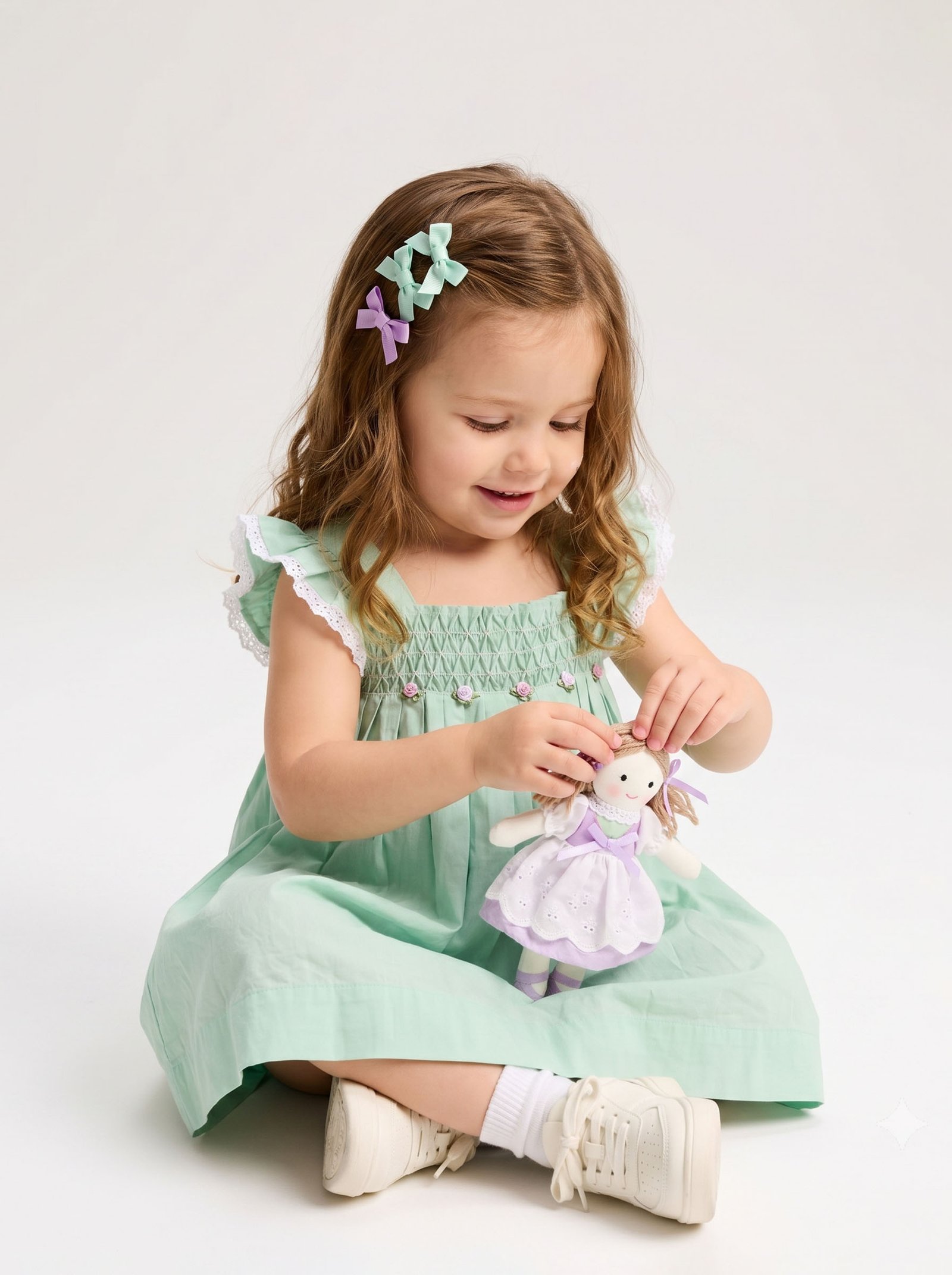 Mint Green Smocked Dress (PC-B 075) - Image 2