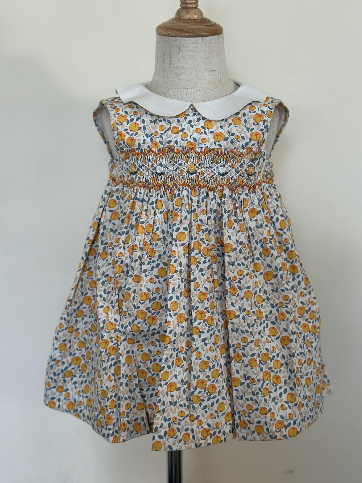 Peach Smocked Dress ( PS- NP 154)