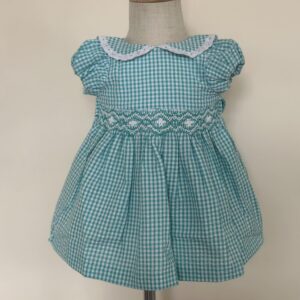 Turquoise & White Peter Pan Collar Dress ( PC-NP 278)