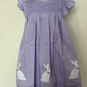 Lavender Smocked Easter Bunny (PS-B361)