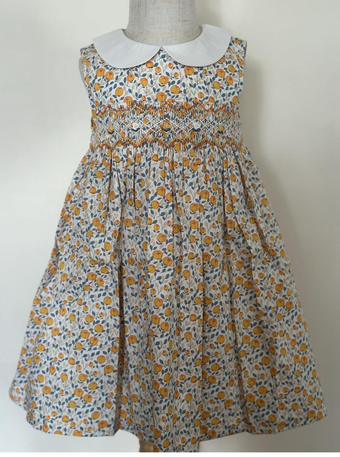 Yellow & White Peach Dress (PS-NP 154)