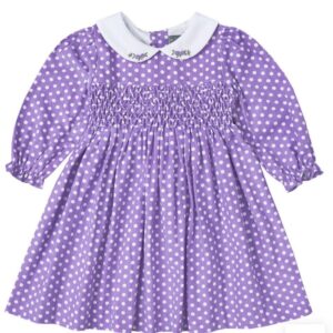 Lavender Polka Dots Dress (PS-B 335)
