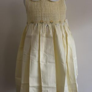 Yellow & White Smocked Dress (FK-TM835)
