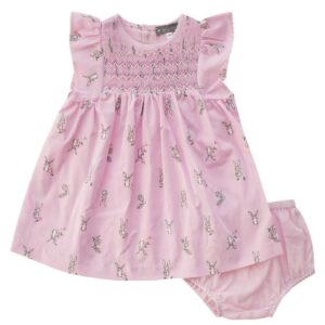 Pink Bunny Smocked Dress (PC-NP265)