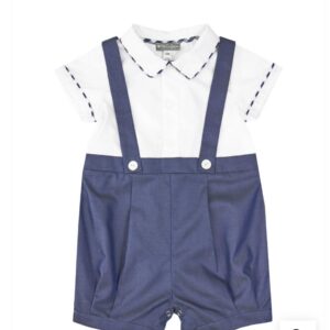 Navy Blue Suspender Romper (PC-NP277)