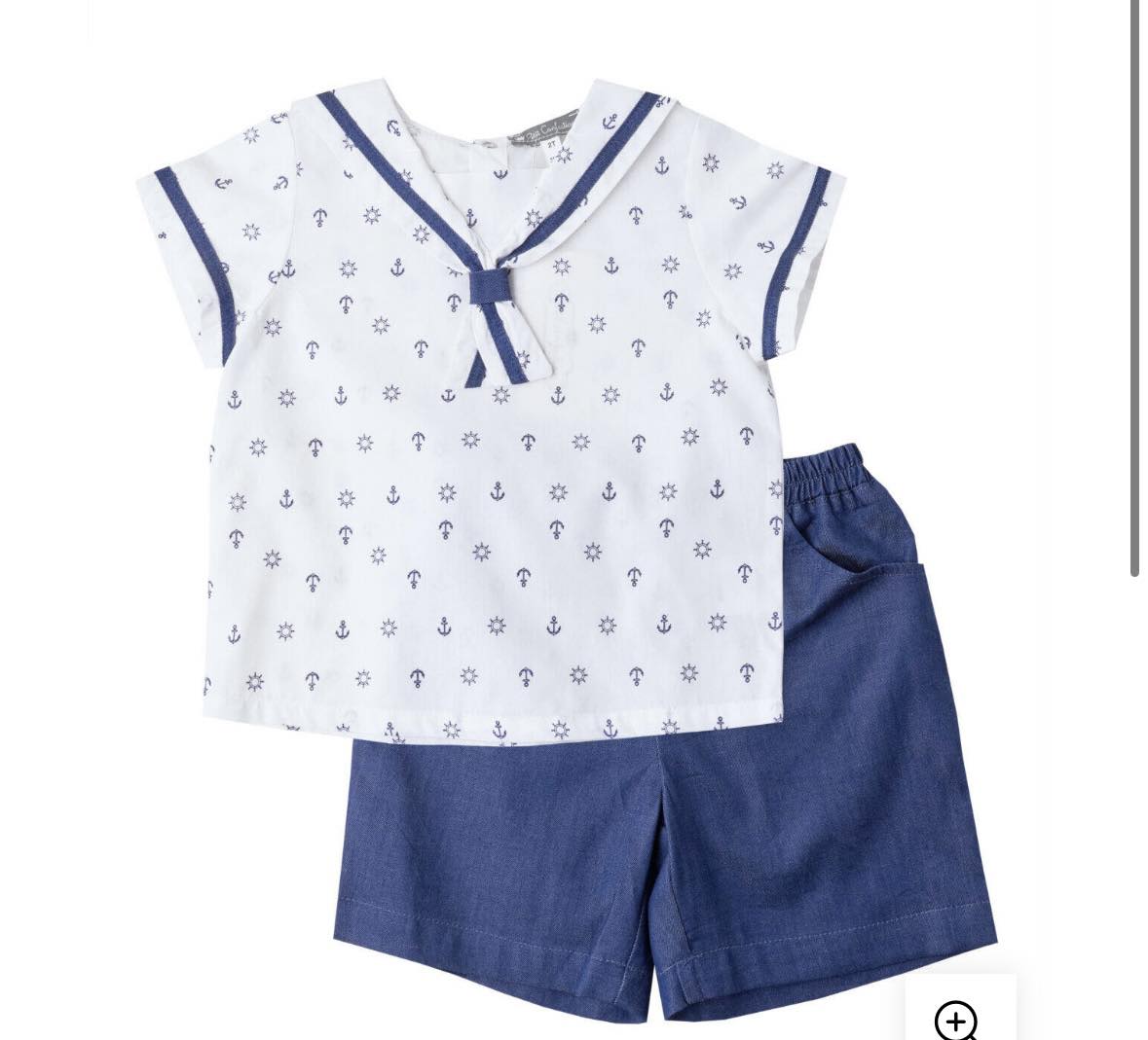 White Anchor Top & Short Pant (PC-NP 304)