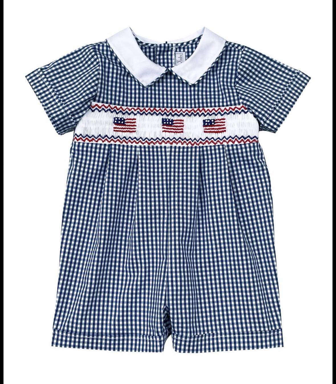 Navy Blue Checker 4th Of July (FK- TM 1067)