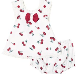Red Cherry Crisscross Top & Bloomers (PS -B 351)