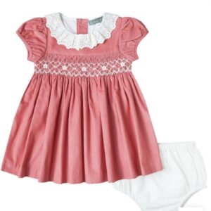 Peach Smocked Ruffle Dress (PS-NP 96)