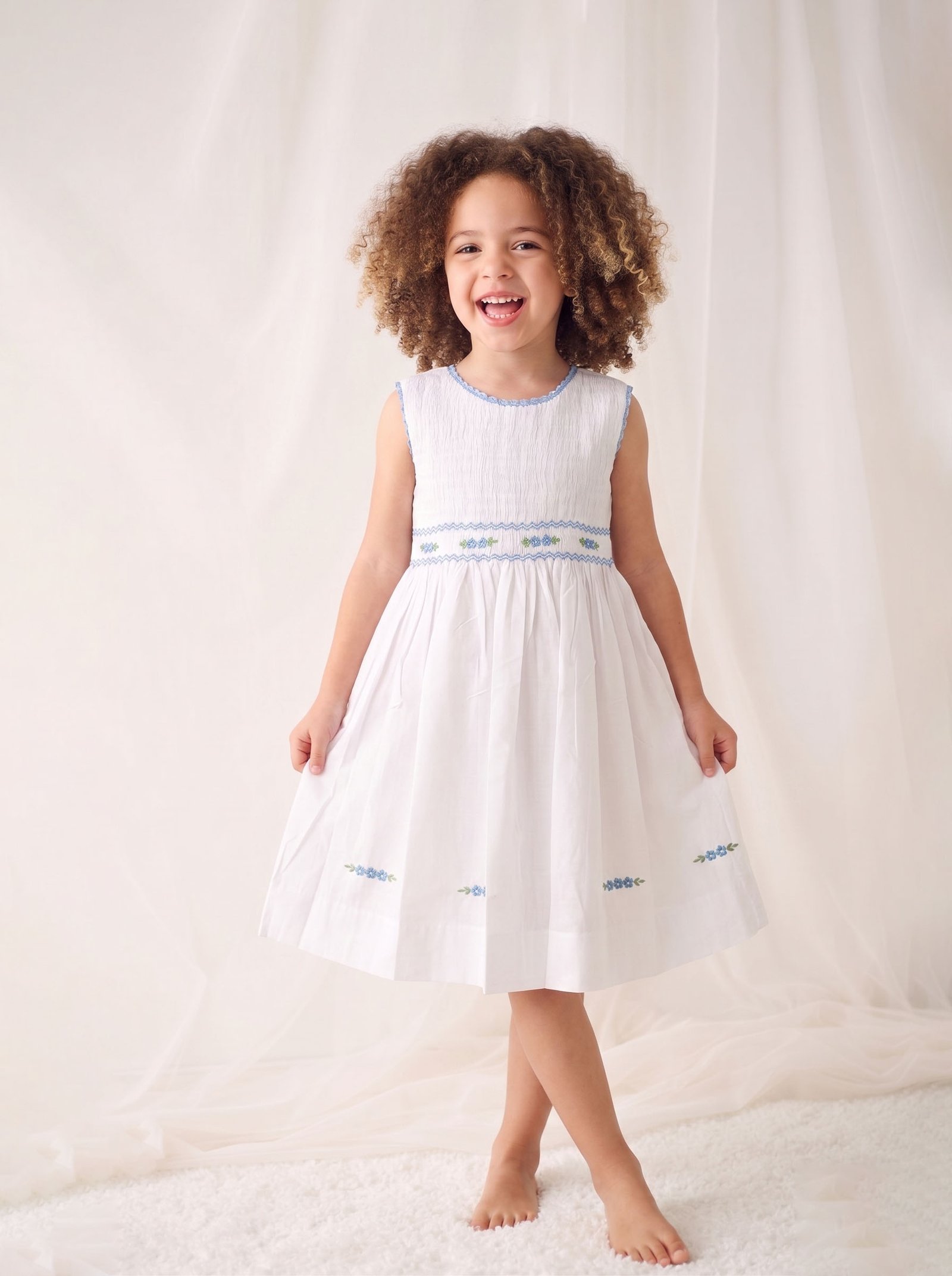White & Blue Dress (3117) - Image 2