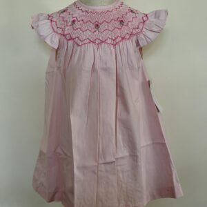Pink Angel Sleeve Smocked Dress ( PS-LT 449)